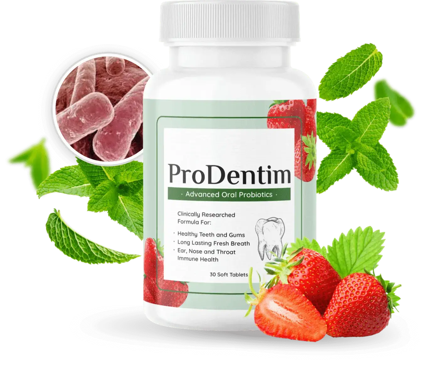 ProDentim oral probiotic supplement bottle for teeth and gum support